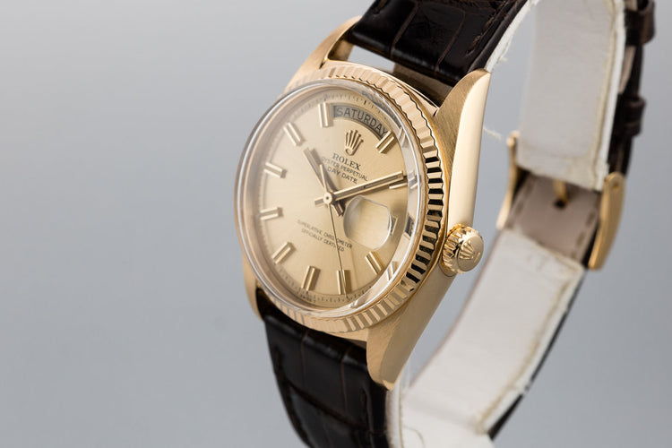 1970 Rolex 18K YG Day-Date 1803 "Wide Boy"