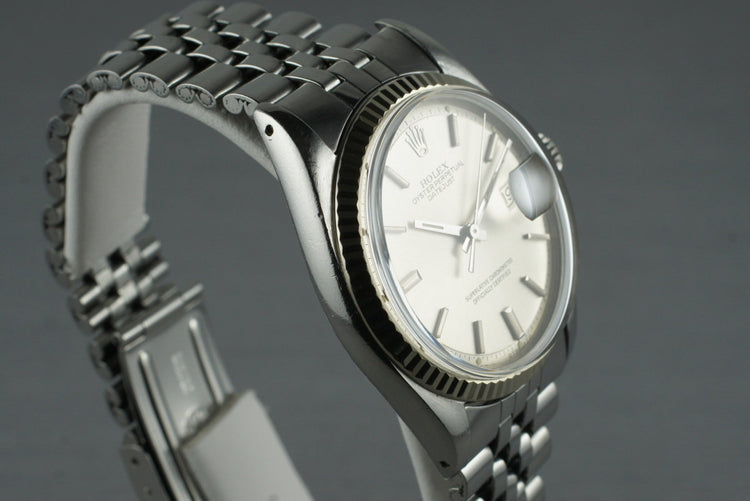 1972 Rolex DateJust 1601 Silver Sigma Dial with Box and Papers