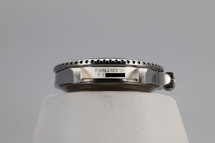 2003 Rolex Green Submariner 16610LV with Flat 4 Bezel and Box and Papers