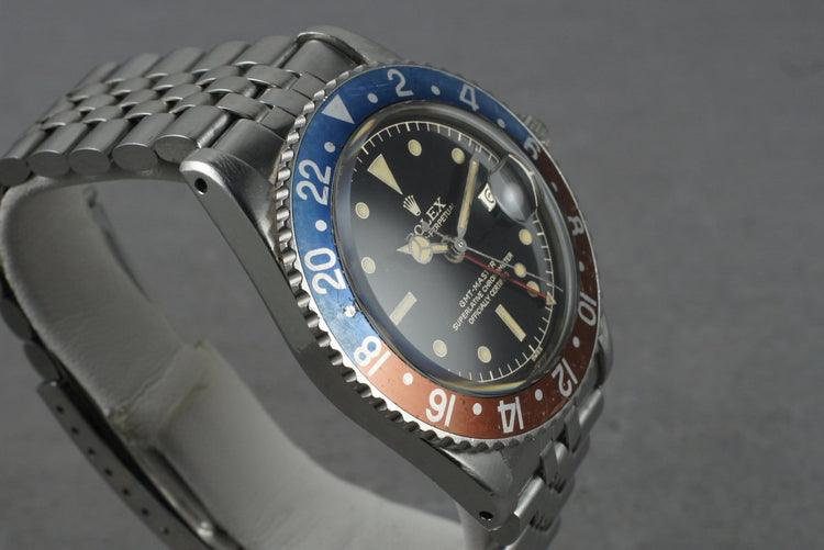 1960 Rolex GMT 1675 PCG with Glossy Gilt Chapter Ring Dial