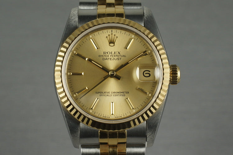 1991 Rolex Two Tone DateJust Mid Size 68273