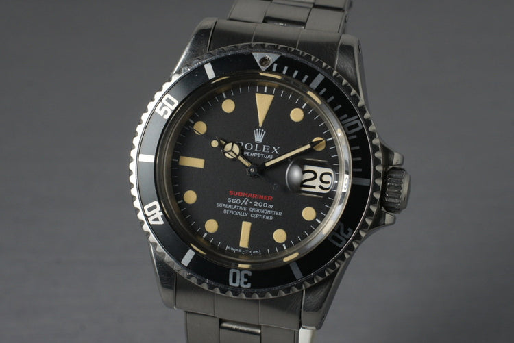 1970 Rolex Red Submariner 1680 Mark 4 Dial