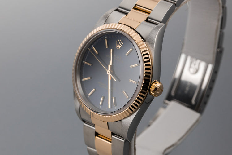 2001 Rolex Two Tone Oyster Perpetual 14233 Blue Dial