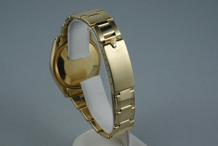 1977 Rolex YG Oyster Perpetual 1005 with Box and Papers