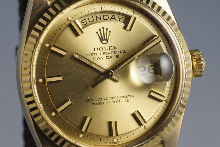 1970 Rolex YG Day-Date 1803 ‘Wide Boy’ Dial