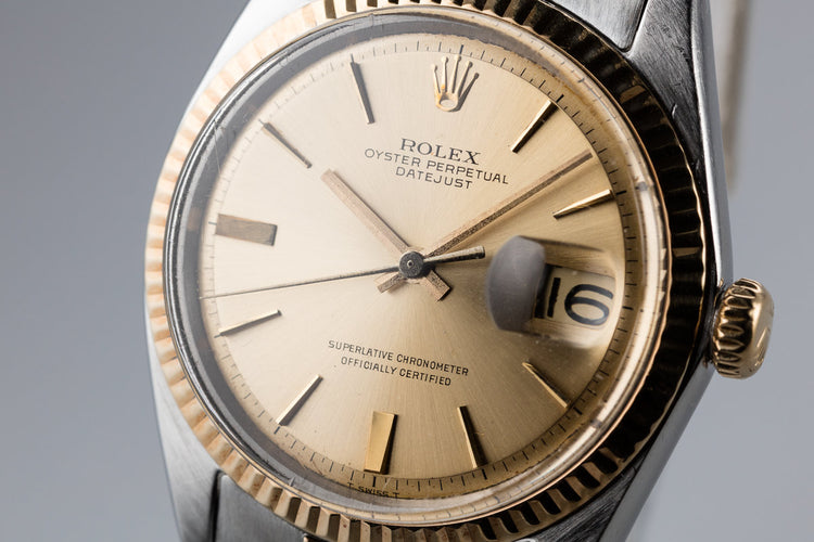 1967 Rolex TwoTone DateJust 1601 with Gold No Lume Dial