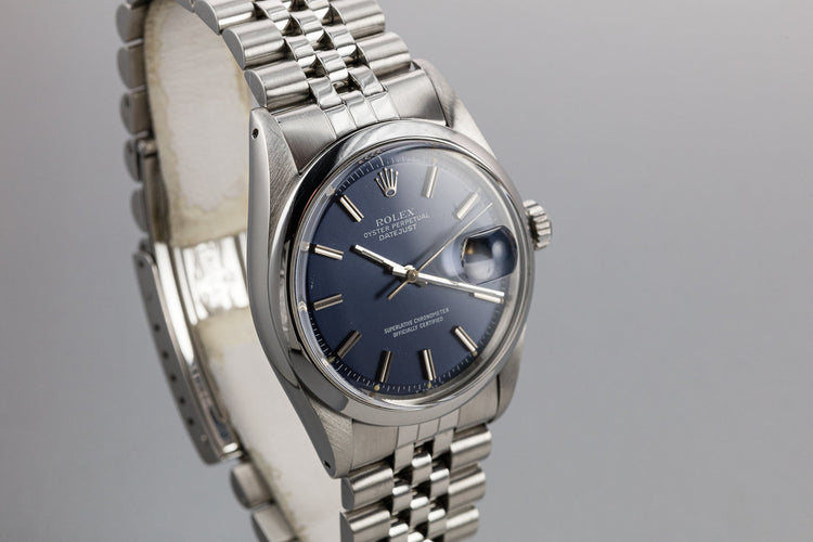 1974 Rolex DateJust 1600 Blue Dial