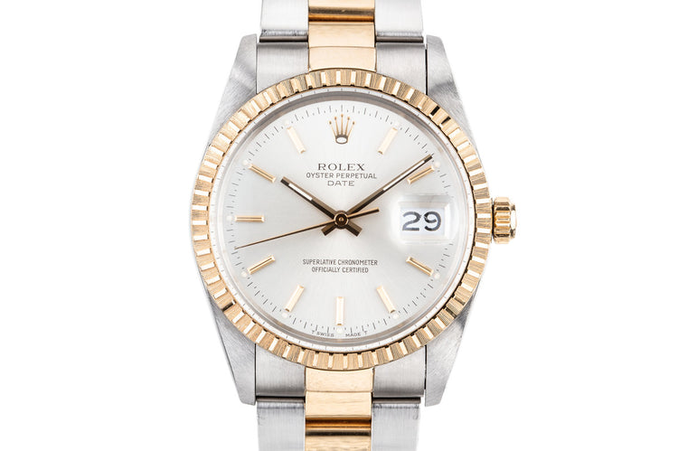 1988 Rolex Two Tone Date 15053 with Box and Papers