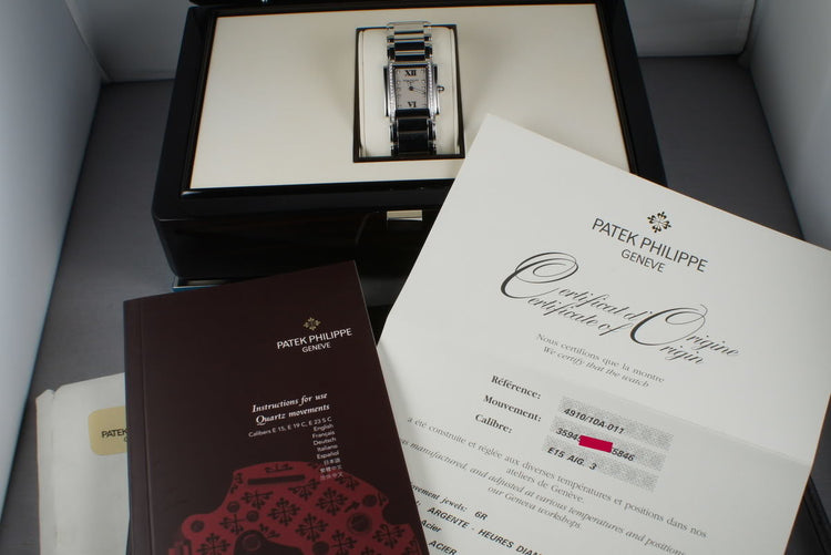 Patek Philippe Ladies 24 with Diamonds and Box and Papers