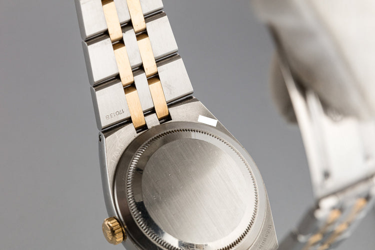 1991 Rolex Two Tone OysterQuartz DateJust 17013 with White Roman Numeral Dial