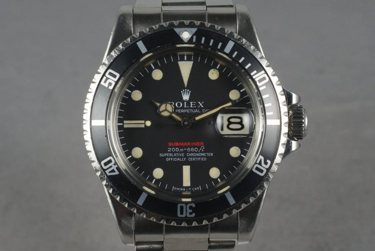 1969 Rolex Red Submariner 1680 Meters First Mark 2