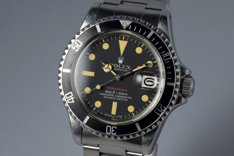 1971 Rolex Red Submariner 1680 Mark V Dial