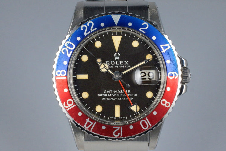 1972 Rolex GMT 1675 Mark I Dial