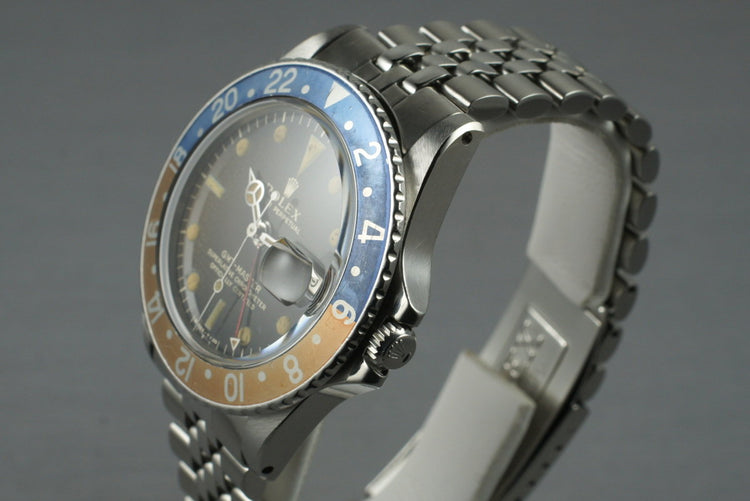 1966 Rolex GMT 1675 Glossy Gilt Dial with Box and Papers