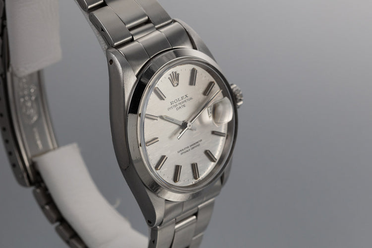 1970 Rolex Date 1500 with Silver Mosaic Dial