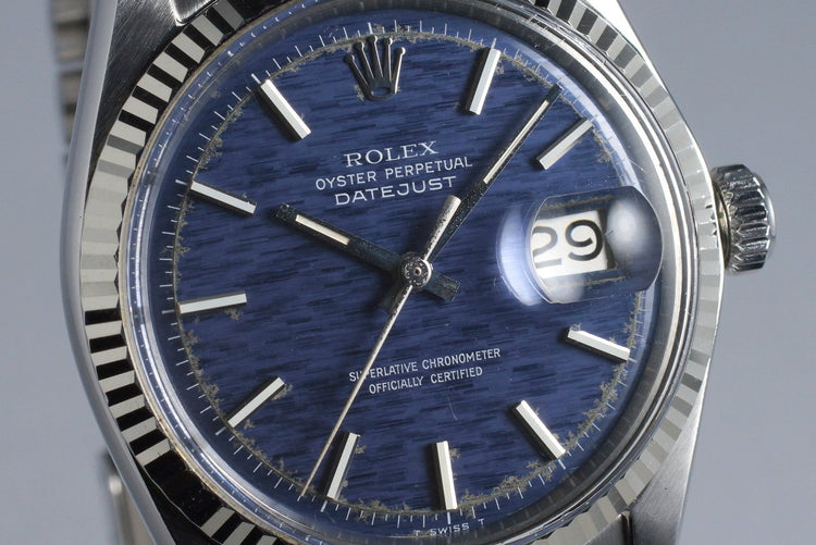 1971 Rolex DateJust 1601 Non-Luminous Blue Dial