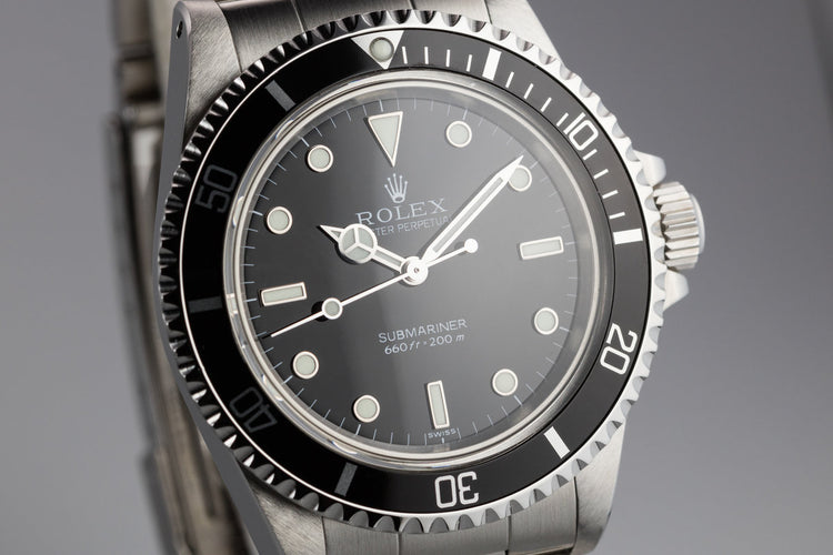 1988 Rolex Submariner 5513 with "SWISS" Only Service Dial with Box and Service Papers
