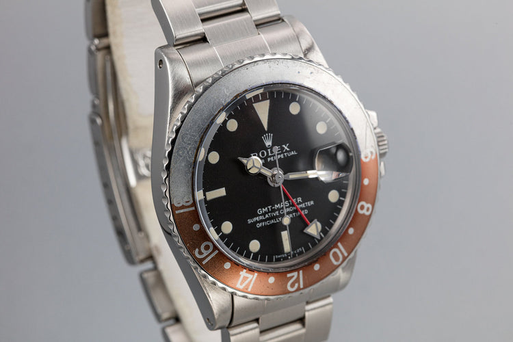 1971 Rolex GMT-Master 1675 "Crimson Ghost" with Box and Double Punch Papers
