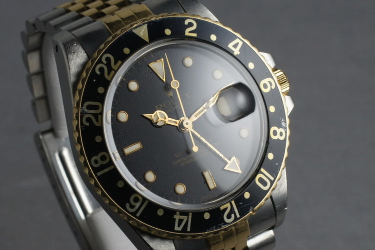 Rolex GMT Two Tone 16753 with Black Dial
