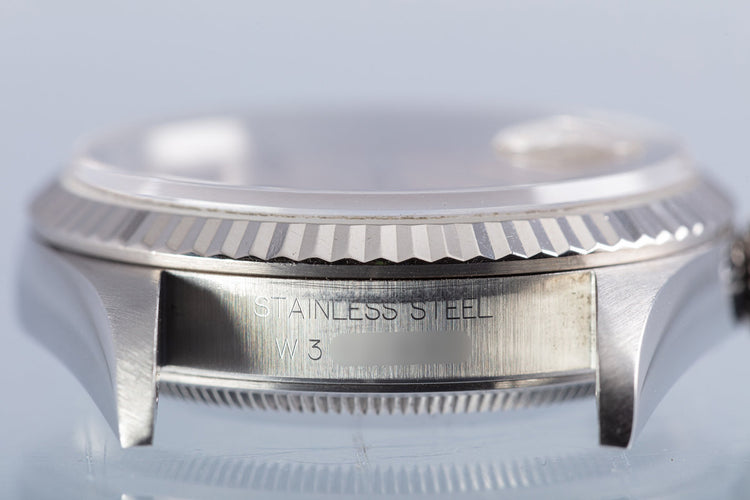 1995 Rolex Unpolished Case DateJust 16234 with Silver Patina Dial