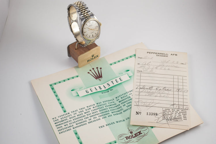 Rolex Vintage 1953 Two Tone DateJust 6155 with Purchase Papers