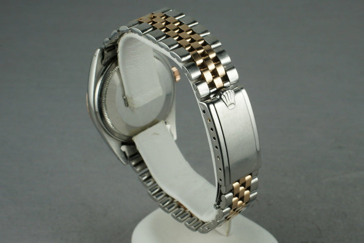 1966 Rolex DateJust 1601 Rose Gold and Stainless Steel