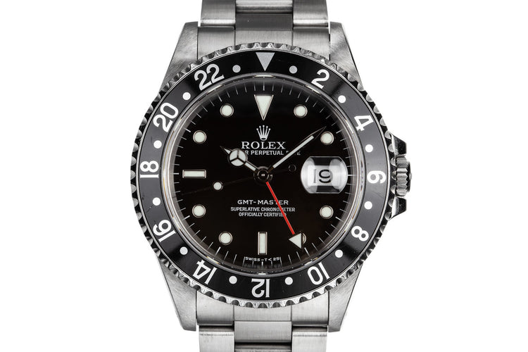 1998 Rolex GMT-Master 16700 Black Bezel with Service Papers