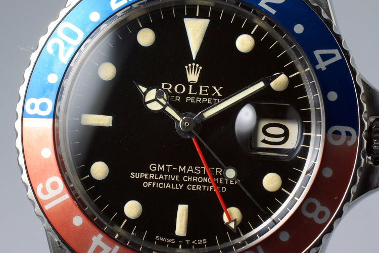 1966 Rolex GMT 1675 Glossy Gilt Dial with Box and Papers
