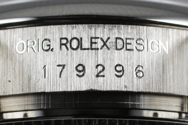 2001 Ladies Platinum Rolex Datejust 179296 with Factory Diamond Dial