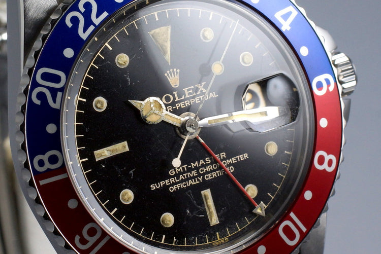 1960 Rolex GMT 1675 PCG Gilt Chapter Ring