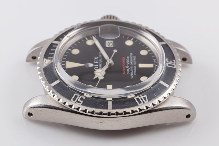 1971 Vintage Rolex MK IV Red Submariner 1680 with Box & Papers