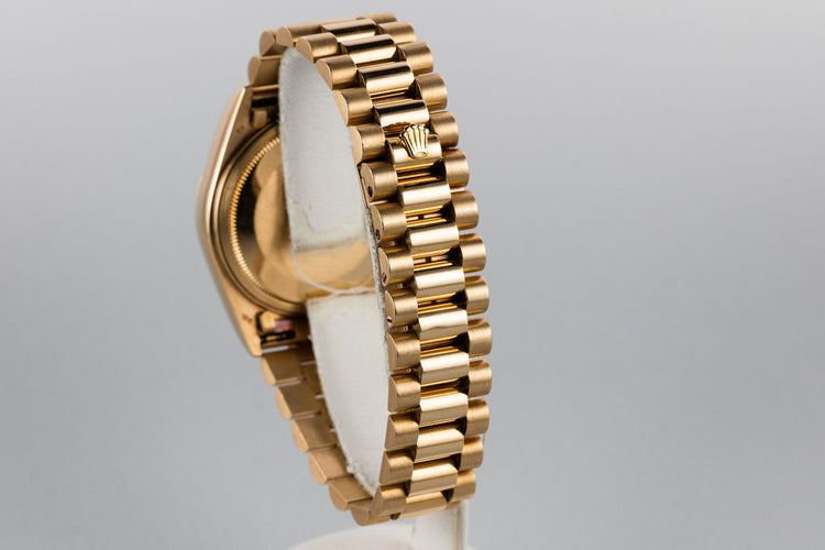 1985 Rolex 18K YG Day-Date 18038 with Gold Linen Dial