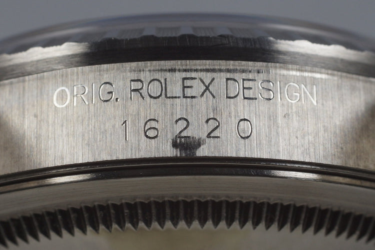 2002 Rolex DateJust 16220 Black Dial with Box and Papers