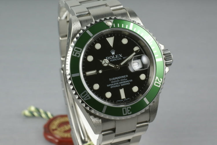 Rolex Green Submariner Ref: 16610V Z Serial 5oth Anniversary