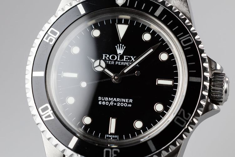 1985 Rolex Submariner 5513 with SWISS Only Service Dial