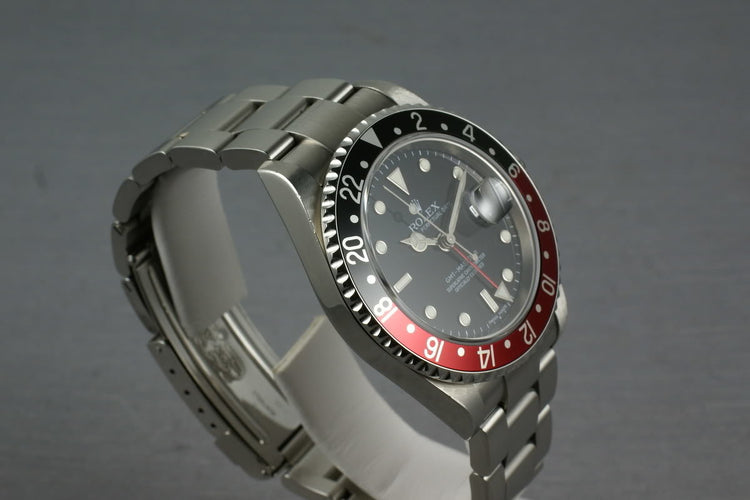 Rolex GMT Ref: 16710 Z serial with Box and Papers Coke Insert