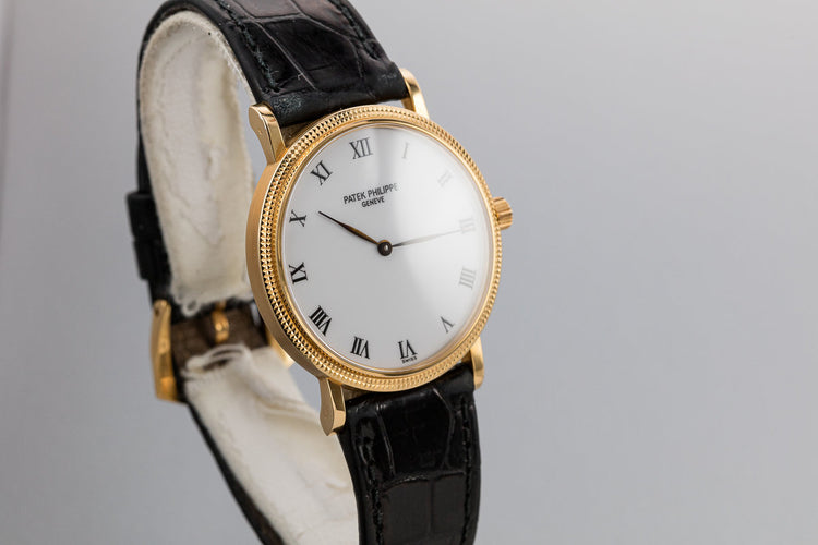 1999 Patek Philippe 18K YG Calatrava 3992J with Box and Papers