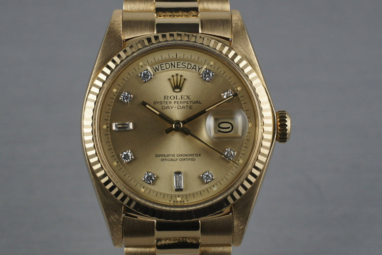 1978 Rolex YG Day-Date 1803 with Diamond Dial