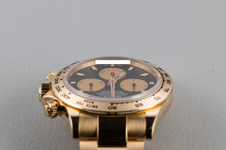 2018 Rolex 18K YG Daytona 116508 Black Dial with Box and Papers