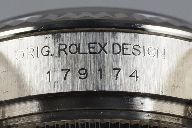 2005 Rolex Ladies Datejust 179174 Black Dial with Box and Papers