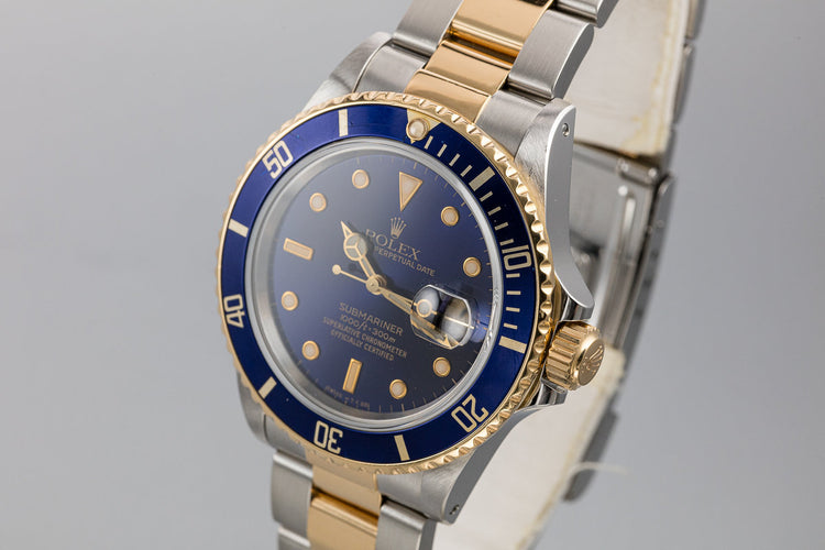 1988 Rolex Two-Tone Submariner 16803 with Service Papers