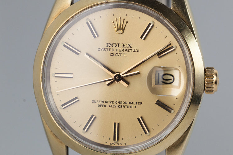 1979 Rolex Date 1550 Gold Shell