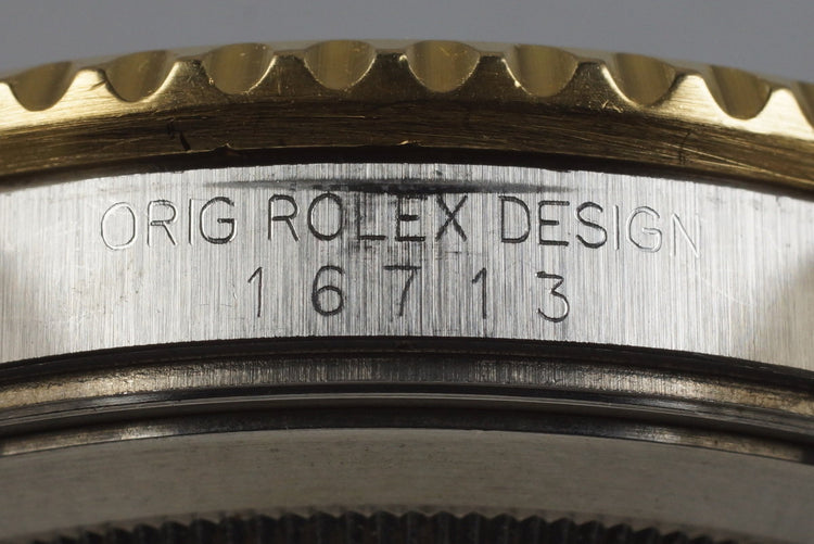 1991 Rolex Two Tone GMT II 16713 Root Beer Dial