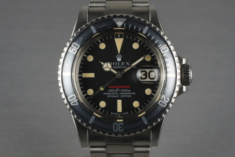 1970 Rolex RED Submariner 1680 Mark 4 Dial with Box and Papers