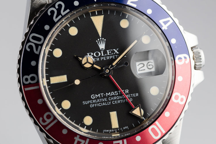1981 Rolex GMT-Master 16750 "Pepsi" with Box and Papers