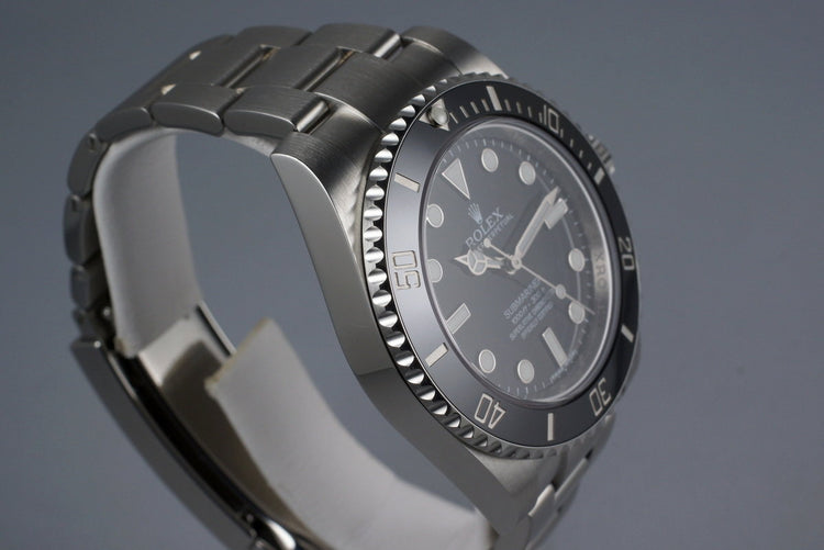 2015 Rolex Submariner 114060 with Box and Papers