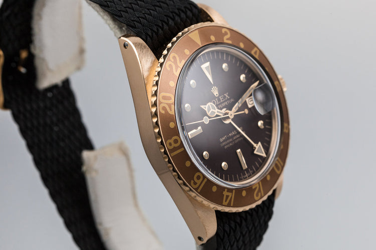 1970 Rolex 18K GMT-Master 1675 with Root Beer Dial