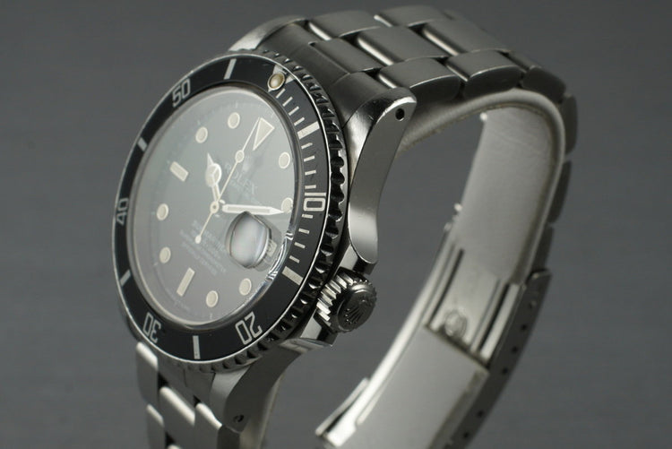 1987 Rolex Submariner 16800 with Box and Papers
