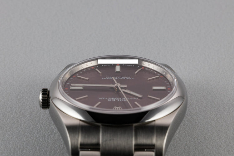 Rolex Oyster Perpetual 114300 Purple "Grape" Dial with Box and Papers