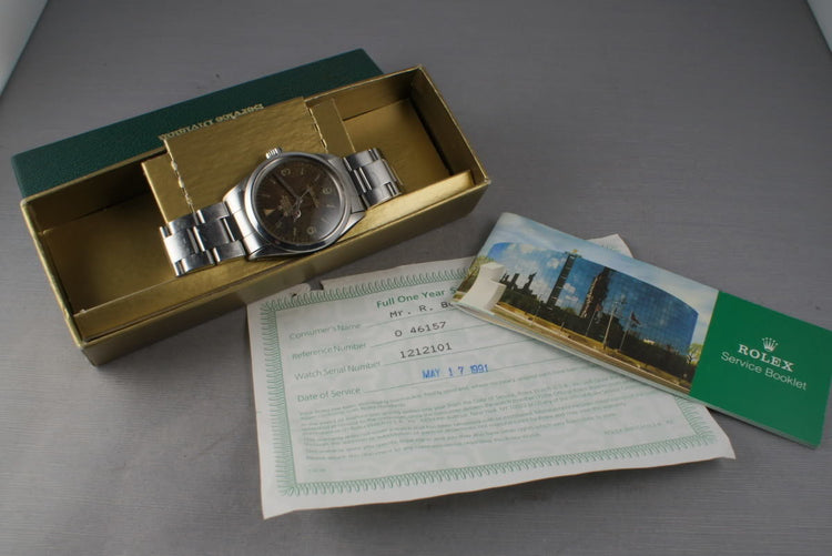 1959 Rolex Explorer 1 1016 Tropical Gilt Dial with Rolex Service Papers